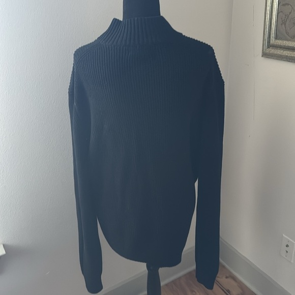 Calvin Klein quarter zip mock neck ribbed cotton men’s sweater Sz XXL - Picture 3 of 6